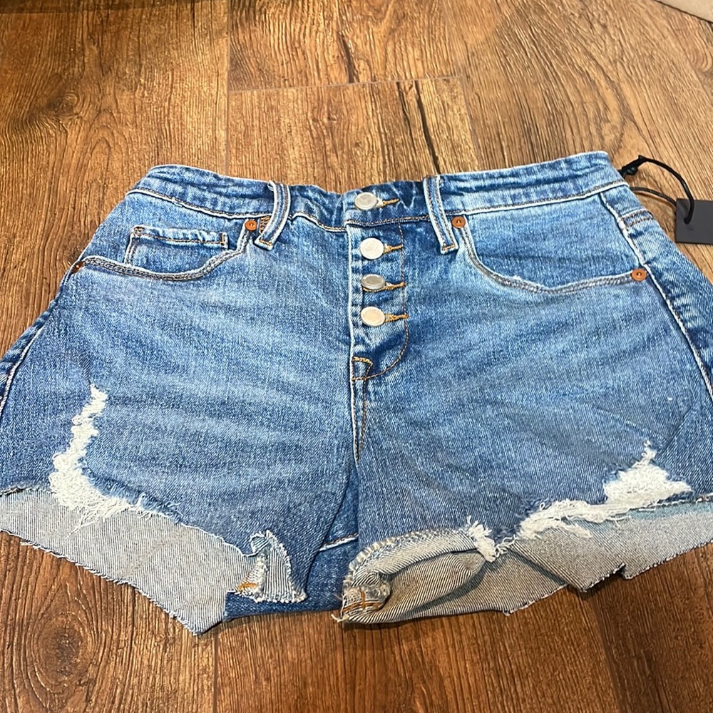 Blank NYC button fly jeans, short 3 inch inseam size 25 vintage high-rise short